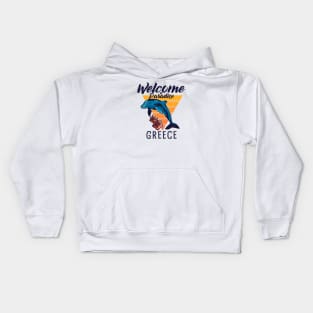 Welcome to paradise Greece Kids Hoodie